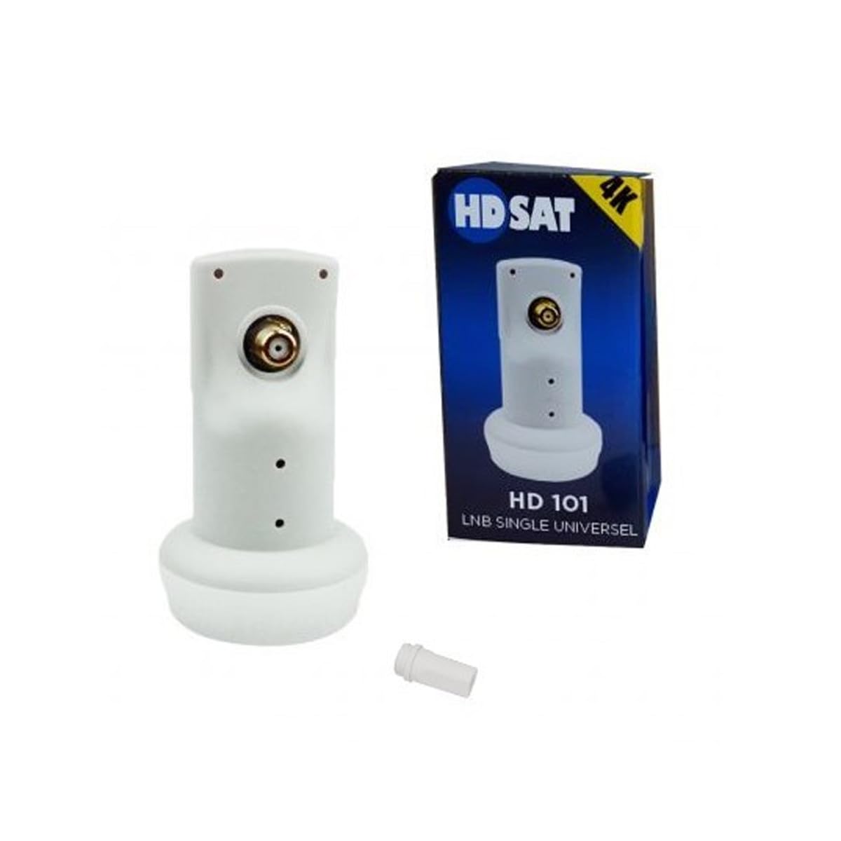 HDSAT HD101 LNB Single Head Universal Dish, Full HD 4K, Gain 65dB, Compatible with Astra 19.2°, Hotbird 13°, and others