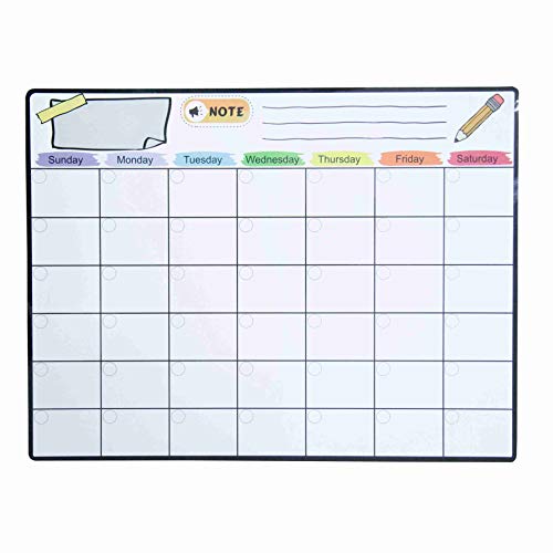 Dry Erase Calendar Kit, 4 Pack Feela Whiteboard
