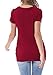 levaca Womens Short Sleeve Loose Tops Solid Basic Twist Front Casual T Shirts