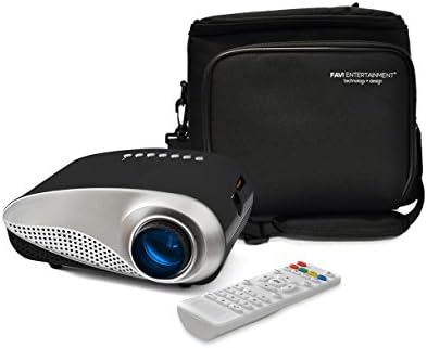 FAVI K1 LED LCD (HVGA) Mini Video Projector Kit, includes 2 items - projector, case - Black