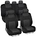 BDK OS309CC Charcoal Gray Polypro Black/Car Seat Cover, Easy Wrap Two-Tone Accent for Auto, Split Bench primary