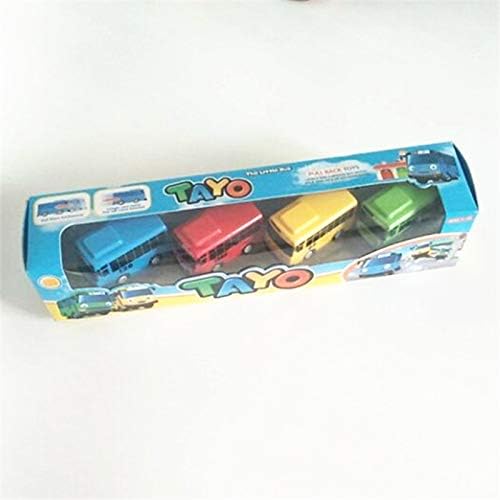 ZIETNAL Diecasts & Toy Vehicles - New 4pcs/Set Tayo The Little Bus Mini Plastic Pull Back Blue Tayo Red Gani Yellow Lani Green Rogi Bus Car Model for Baby Gift 1 PCs