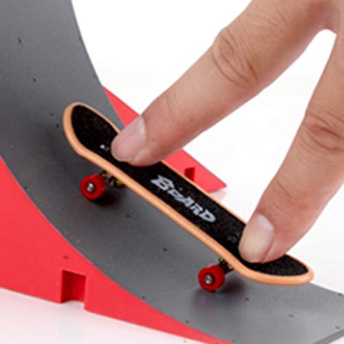 Wenasi Skate Park Kit, Ramp Parts for Finger Skateboard Ultimate Parks Training Props Novelty Finger Skateboard Toys