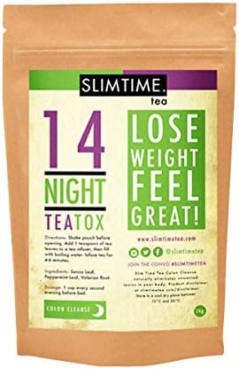 Slim Time 14 Days supply(Night )Slim Time 14 Day Colon Cleanse (Skinny Tea Me Detox)Weight Loss,Accelerate fat loss, fight bloating, release toxins. All Natural, laxative-free,weight loss tea