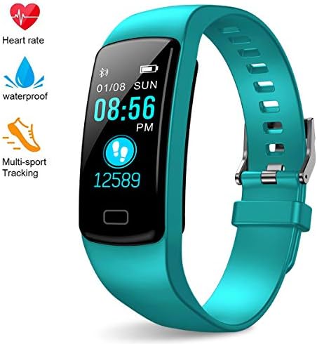 Deword Fitness Tracker Color Screen Fitness Tracker with Heart Rate Monitor, IP68 Waterproof Tracker with Step Counter, Calorie Counter, Pedometer Watch for Kids Women and Men