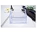 Hamosky Business Card Case Holder, 2 Tier Clear Business Card Holder Display, Plastic Business Card Stand Business Card Organizer for Office(1 Pack)