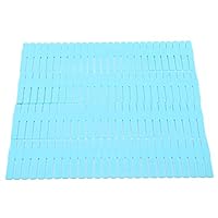 GloryMM 4pcs Plastic Grid Drawer Divider Household Supplies Organizer Storage Organizers Divider Hoem Accessories,Blue Long