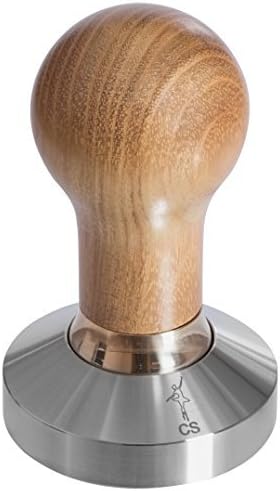 Coffee Tamper Elite for Espresso, Stainless Steel and Handle from Ash wood (51mm, Natural)