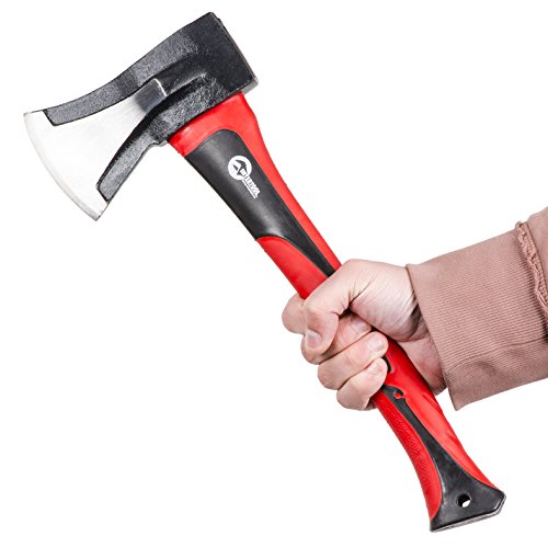 INTERTOOL Steel Splitting Axe, Splitting Maul 2.2 lb/1000 g with 12.4-in Fiberglass Haft HT-0274