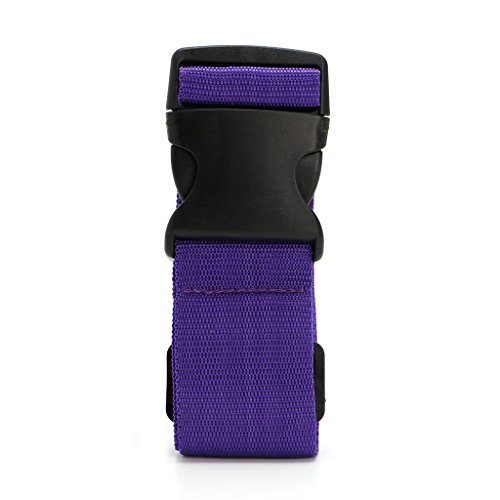 Susada Luggage Straps Adjustable Suitcase Bag Travel Buckle Baggage Tie Down Belt Lock (Purple)
