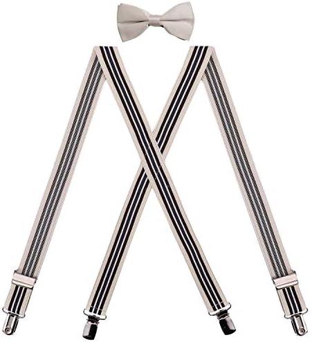 CEAJOO Boy's Suspenders and Bow Tie Set Adjustable