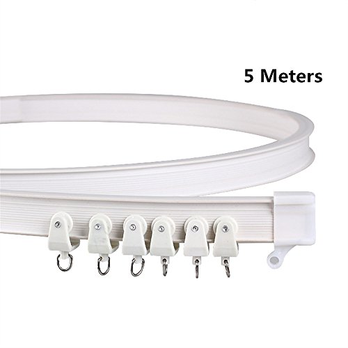 Pi-Pi 5 Meters Window Curtain Track Soft Curve Balcony Curved Track Rail Accessories Alloy Plastic - Thumbnail 6