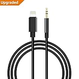 WamGra Aux Cord for iPhone,3.5mm Male Aux Stereo Audio Cable, Car Aux Cable for iPhone X/8/8 Plus/7/7 Plus/6/6 Plus,iPad,iPod(Support iOS 11 or Up to Later),Car/Home Stereo,Headphones - Black