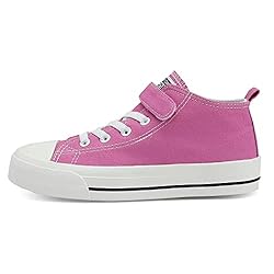 Fefoe Pink Sneakers for Girls Kids Canvas Running