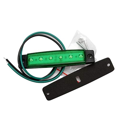 Quaanti Car Styling Vehicle Lights 10x 6 LED Truck Lorries Bus Clearance Side Marker Indicators Light Lamp Amber (Green) - Thumbnail 3