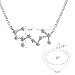 Horoscope Plated Silver Necklace Zodiac Sign Pendant Constellation Necklace - Cancer