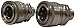 Ultimate Washer UW16-PW4FB0, Female Coupler, Stainless Steel, 2-Pack (3/8