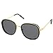 zeroUV Modern Metal Temple Trim Flat Lens Square Sunglasses 55mm