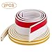 Weatherproof, Weatherproof Door and Window soundproof Seals, Anti-Collision Rubber self-Adhesive Weather Strips, 2 Rolls, 39 feet in Total Length