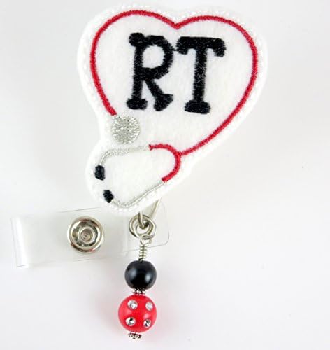 RT Stethoscope with Beads- Nurse Badge Reel - Retractable ID Badge Holder - Nurse Badge - Badge Clip - Badge Reels - Pediatric - RN - Name Badge Holder
