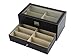 12 Grids Double-Layer Eyeglass Sunglass Oversized Glasses Display Case Organizer Storage Box Black