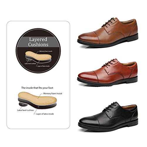 La Milano Wide Width Men's Leather Dress Shoes Slip On Square Toe