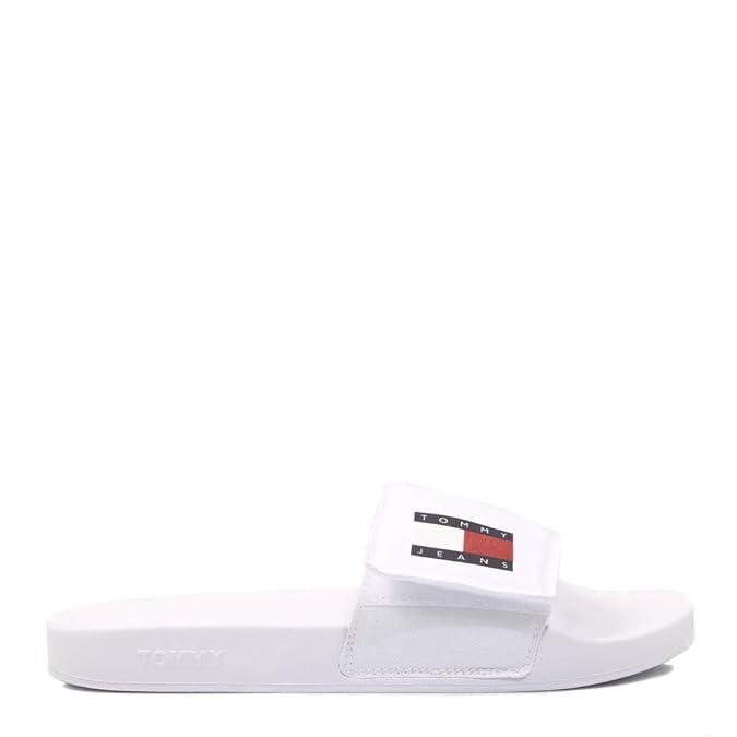 Tommy Hilfiger, Weiße Flip Flops für Männer