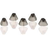 GN Resound Sure Fit Hearing Aid Standard Receiver Tulip Domes Dark Gray Split Ear Rub Piece Comfortable BTE Hearing Amplifier PSAP Kit Ear Tips Invisible, Perfect for Open Air (Open fit)(5 pcs)