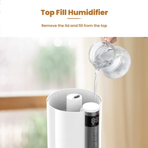 Smart Humidifiers for Bedroom Large Room, YOKEKON 7L/1.85Gal Cool Mist