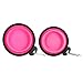 Aigou Set of 2 Portable Travel Dog Bowl, Lightweight Collapsible Pet Cat Bowl Travel Bowl Water Feeder Bowl with Carabiner (Hot Pink)