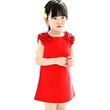 Weixinbuy Kid Girl's Sleeveless Flower Princess Party Dress