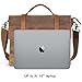 Manificent 16 Inch Men's Messenger Bag, Vintage Waxed Canvas Genuine Leather Large Satchel Shoulder Bag Waterproof Canvas Leather Computer Laptop Bag, Tablet Messenger Bag, (Coffee)