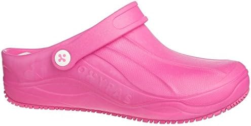 Oxypas 'Smooth' Anti-Slip, Anti-Static Clog, Suitable for Doctors, Nurses and All Medical Professionals (EU 36, Fuchsia)
