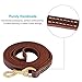 FAIRWIN Leather Dog Leash 6 Foot - Dog Training Leash Heavy Duty Dog Lead for Large Medium Small Dogs (M - 6 ft x 5/8 inch, Reddish Brown)
