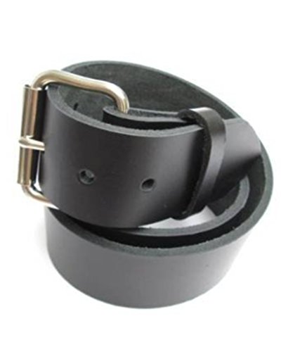 Big & Tall Mens Heavy Duty Black Leather Belt 1 3/4