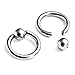 PiercingJ 8pcs 6-12mm Stainless Steel Captive Bead Ring CBR Hoop Helix Tragus Ear Lobe Earring Nose Ring