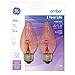 GE G E LIGHTING 75339 Amber Flame Shaped Bulb, 25W, 2-Pack, 2 Count (Pack of 1)