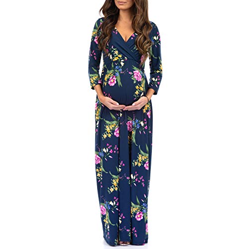 Women's Wraped Ruched Maternity Dress - Made in USA