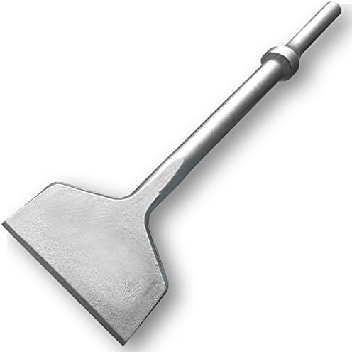 Floor Scraper Tool Bit for Grout | 3 Inch Long Blade (Wide) | Compatible with Standard Air Hammer 0.401 inch shank
