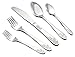 Stock Pot with Silverware Set, 20-Piece Flatware Set, LIANYU Stainless Steel Cutlery Set for 4, Mirror Finished, Elegant Patterns, Dishwasher Safe