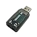 USB Audio Sound Adapter for PS3, PS4, Windows, Mac, Raspberry Pi and Linux. to be Used with External Headphone and Microphone. Plug and Play No Drivers Needed.