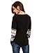 Milumia Women's Vintage Geometric Print Patchwork Round Neck Long Sleeve Tee Top
