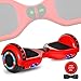 DOC Electric Hoverboard Self-Balancing Hoover Board with Built in Speaker LED Lights Wheels UL2272 Certified (-Red)