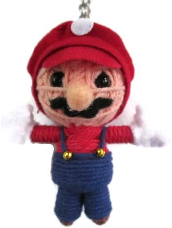 1 X Mario Voodoo String Doll Keychain