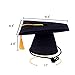 DAGEDA Pet Graduation Caps Grad Hat Pet Costume, Small Dog Graduation Hats with Gold/Yellow Tassel for Dogs and Cats Holiday or Decorations Party, Costume Accessory(Black)