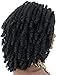 Kalyss 8 Inches Black Premium Synthetic Braidable Weaving Cuban Twist Hair Braids Wig Afro Kinky Braiding Twists Hair Wigs for Black Women,150% Density Full Thickness
