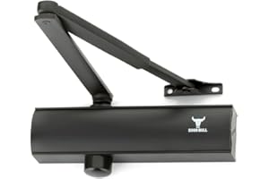 THE DOOR BULL Commercial/Residential Grade Door Closer – Aluminum Heavy Duty 3 Spring Hydraulic Automatic Closer – Adjustable Speed, Surface Mount - Parallel Arm Bracket Included