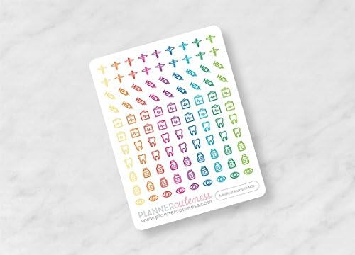 Mini Medical Icons for BUJO, Erin Condren, Plum Paper Planner, Icon Planner Stickers