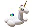 Party With Pride Giant Inflatable Unicorn with Cup Holders, Legs and Rainbow Colors / Customizable with Included Tattoos