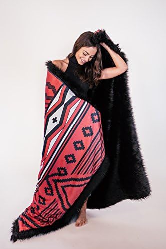 Black Wolf Faux Fur Throw Blanket